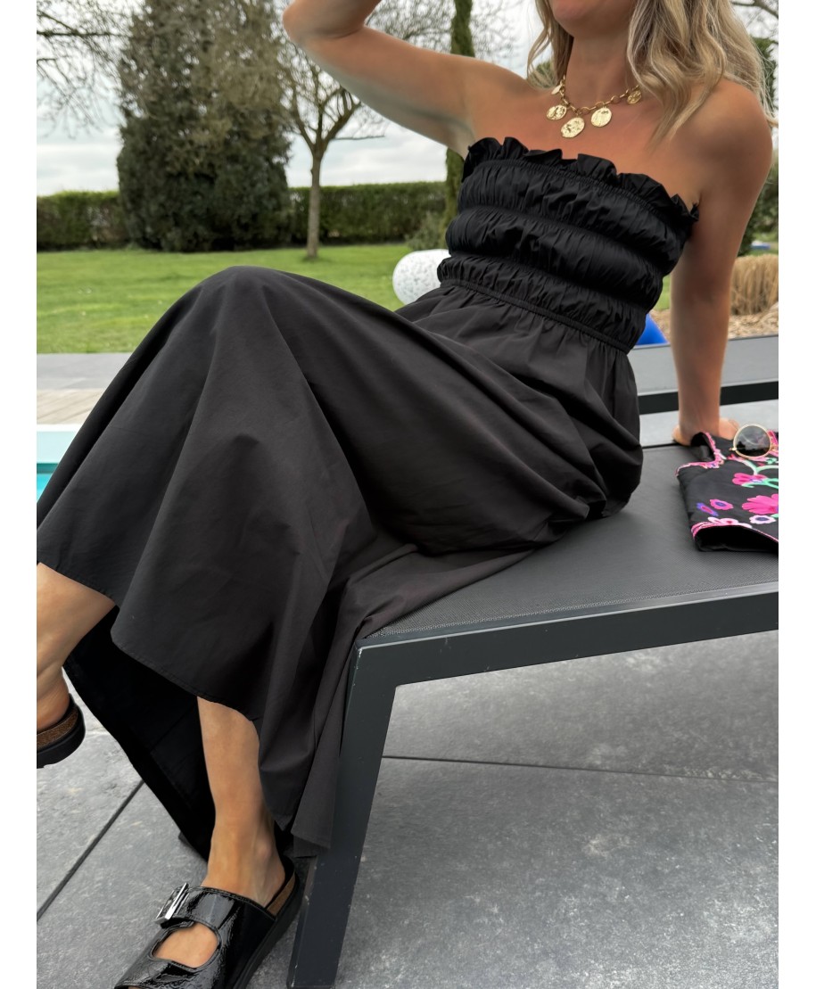 ROBE NOIRE BUSTIER - LOUISE