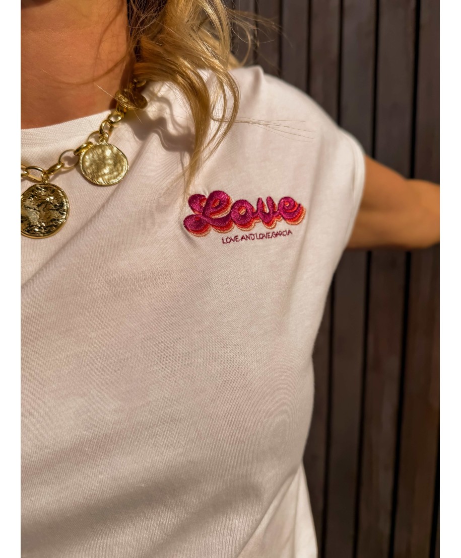 T-SHIRT BLANC GARCIA - LOVE