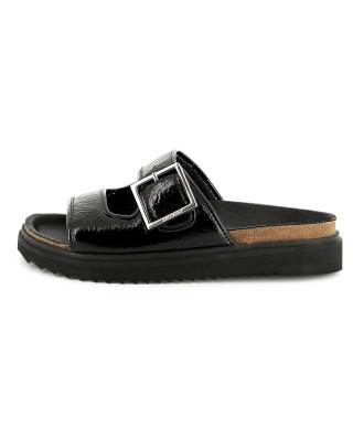 SANDALES EN CUIR NOIRES
