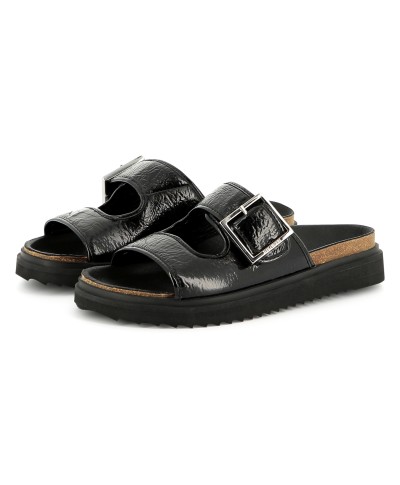 SANDALES EN CUIR NOIRES