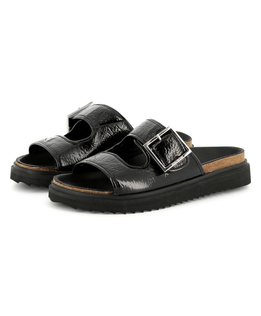 SANDALES EN CUIR NOIRES