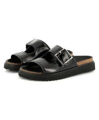 SANDALES EN CUIR NOIRES