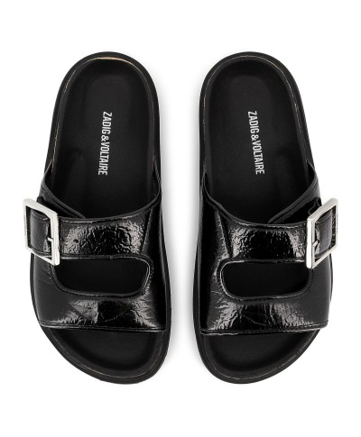SANDALES EN CUIR NOIRES