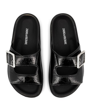 SANDALES EN CUIR NOIRES