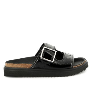 SANDALES EN CUIR NOIRES