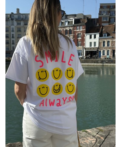 T-SHIRT BLANC - SMILE