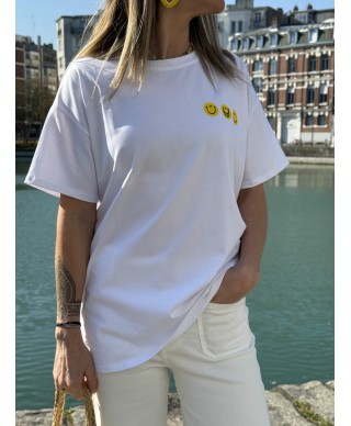 T-SHIRT BLANC - SMILE