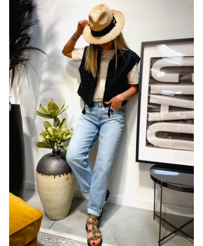 VESTE SANS MANCHES NOIRE - SOLAR