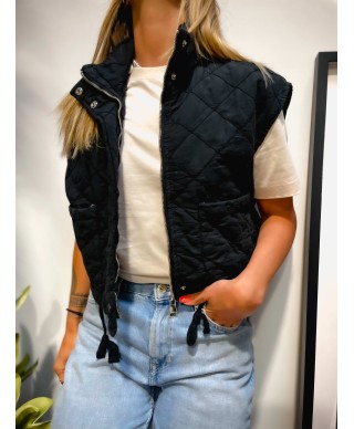 VESTE SANS MANCHES NOIRE - SOLAR