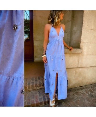 ROBE LONGUE BLEU - VAY