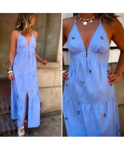 ROBE LONGUE BLEU - VAY