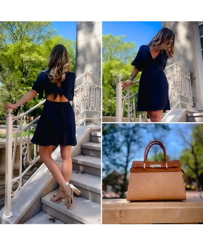 ROBE COURTE BLEU MARINE - SOLENE