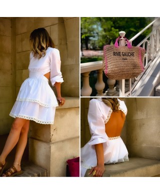 ROBE BLANCHE DOS NU - JANE