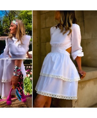 ROBE BLANCHE DOS NU - JANE