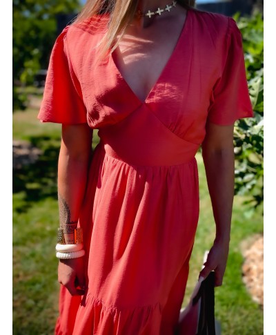 ROBE LONGUE CORAIL ANGELINA