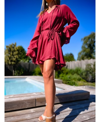 ROBE COURTE FLUIDE TERRACOTA CARLA