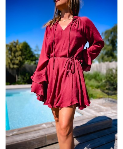 ROBE COURTE FLUIDE TERRACOTA CARLA