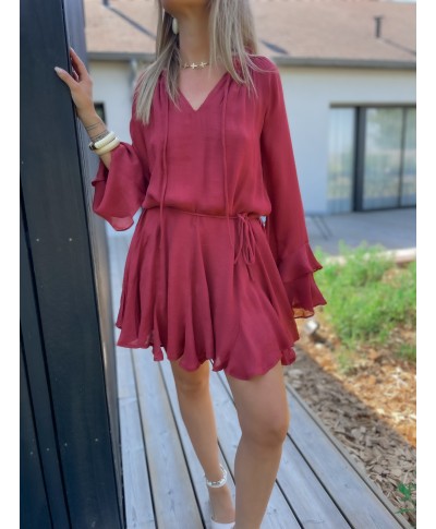 ROBE COURTE FLUIDE TERRACOTA CARLA