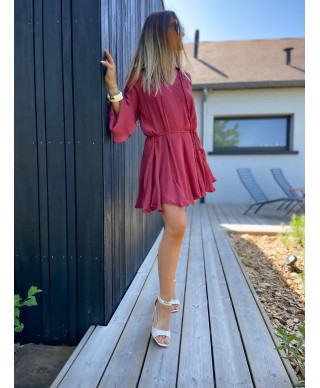 ROBE COURTE FLUIDE TERRACOTA CARLA