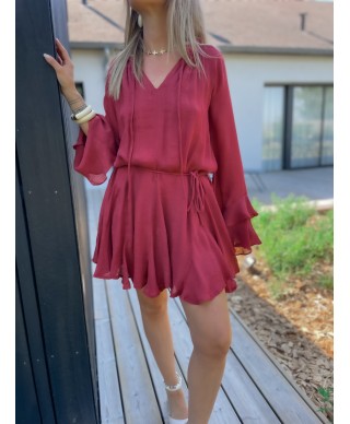 ROBE COURTE FLUIDE TERRACOTA CARLA