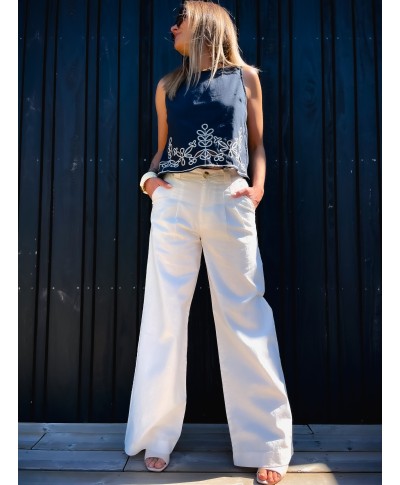 TOP MARINE BRODE DOS OUVERT ALMA