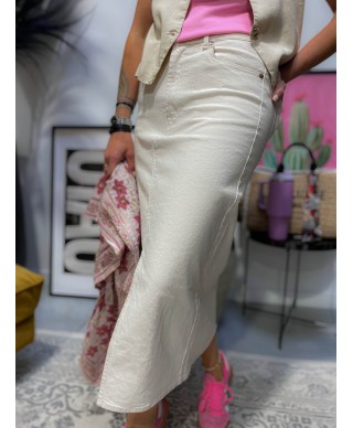 JUPE JEAN BEIGE GARCIA - VICTORIA