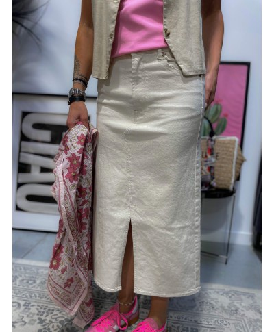 JUPE JEAN BEIGE GARCIA - VICTORIA