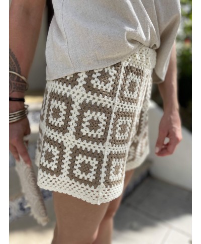 SHORT CROCHET MARRON - RILEY