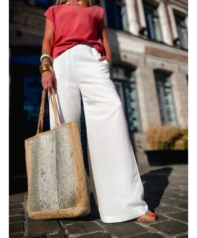 PANTALON FLUIDE BLANC - SIMON