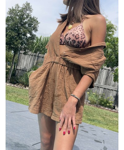 COMBINAISON SHORT CAMEL - SOFIA