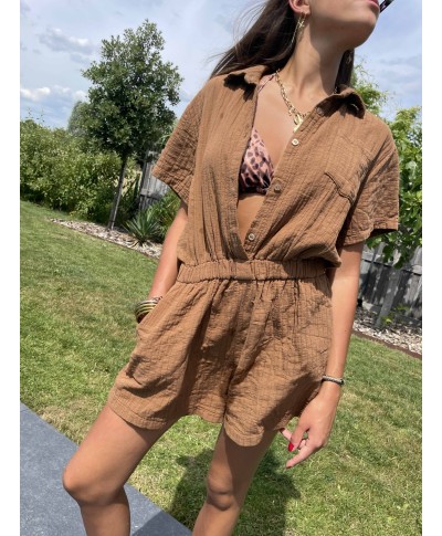 COMBINAISON SHORT CAMEL - SOFIA