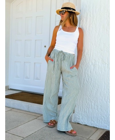 PANTALON LIN RAYÉ - GEORGIA