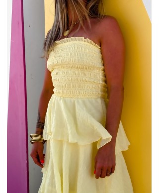 ROBE JAUNE BUSTIER - LAYA