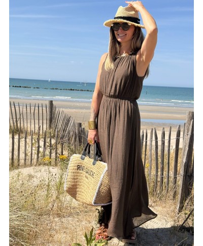 ROBE LONGUE CHOCOLAT - JULIA