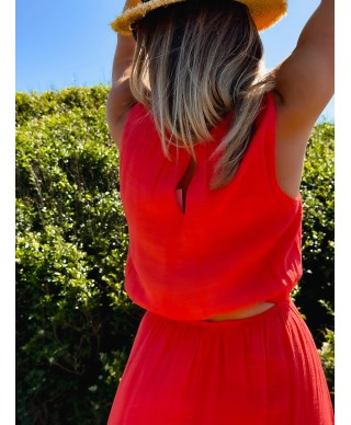 ROBE LONGUE CORAIL - JULIA