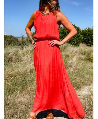 ROBE LONGUE CORAIL - JULIA