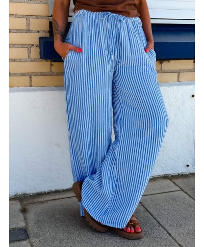 PANTALON LIN RAYÉ - GEORGIA