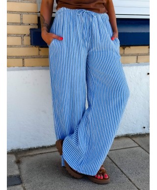PANTALON LIN RAYÉ - GEORGIA