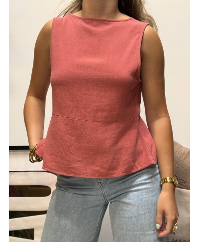 TOP CROISÉ ROSE - CELIA