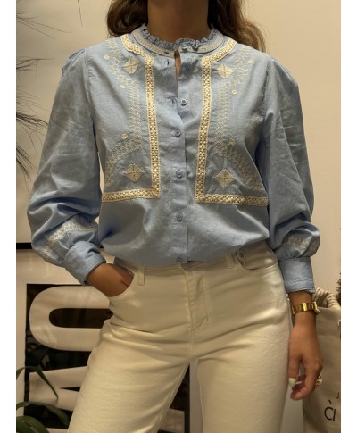 BLOUSE BLEUE GARCIA - SOLENE