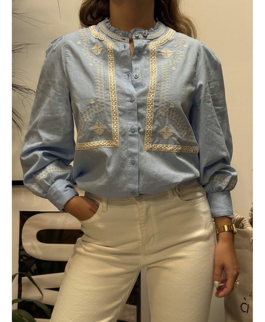 BLOUSE BLEUE GARCIA - SOLENE