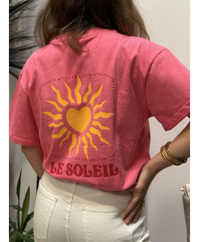 T-SHIRT SOLEIL ROSE - SUN
