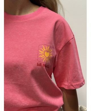 T-SHIRT SOLEIL ROSE - SUN
