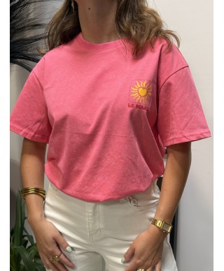 T-SHIRT SOLEIL ROSE - SUN