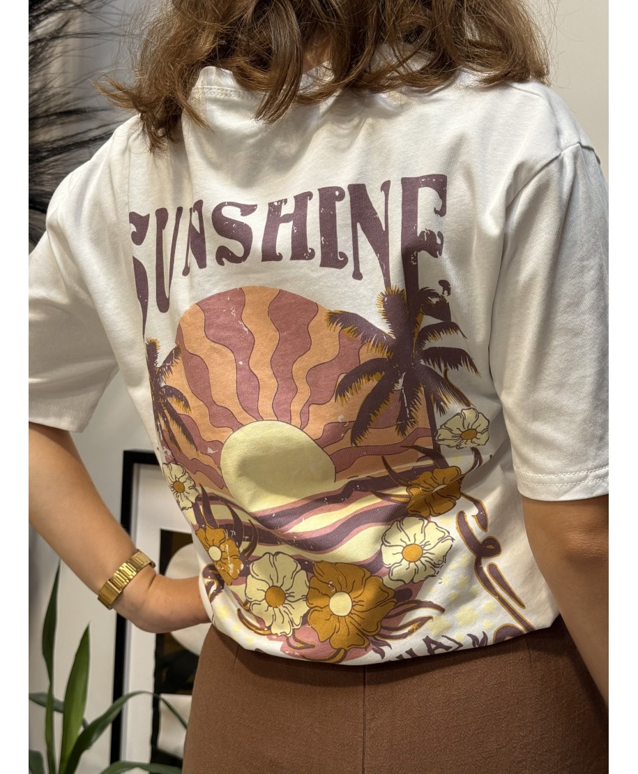 T-SHIRT BLANC - SUNSHINE
