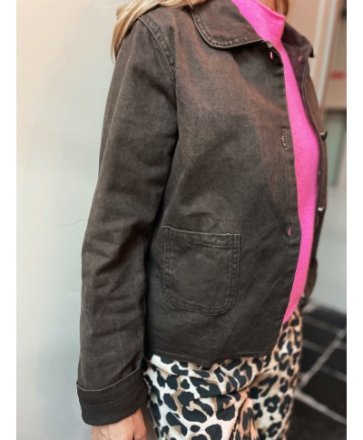 VESTE EN JEAN CHOCOLAT/ ALMA