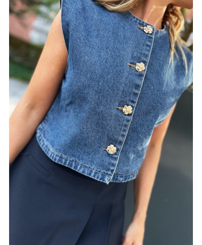 GILET SANS MANCHES DENIM / LOLA