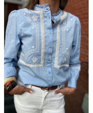 BLOUSE BLEUE GARCIA - SOLENE