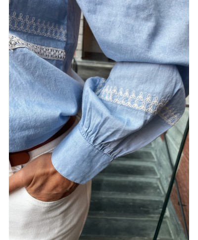 BLOUSE BLEUE GARCIA - SOLENE