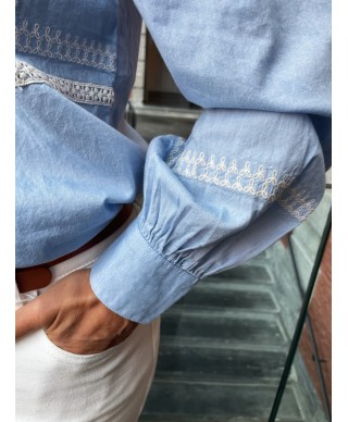 BLOUSE BLEUE GARCIA - SOLENE
